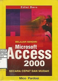 Belajar Sendiri Microsoft Access 2000