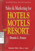 Sales & Marketing for Hotels, Motels and Resort