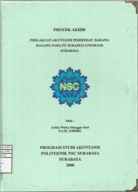 Laporan Tugas Akhir Perlakuan Akuntansi Persediaan Barang Dagang pada PT. SURAPITA UNITRANS SURABAYA
