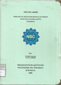 Laporan Tugas Akhir Perlakuan Akuntansi Penjualan Kredit pada UD LAS SURYA AGUNG SURABAYA