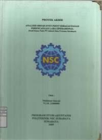 Laporan Tugas Akhir Analisis Break Even Point sebagai Dasar Perencanaan Laba Operasional