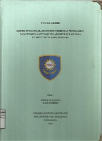 Laporan Tugas Akhir Sistem Pengendalian Intern Terhadap Penggajian dan Pengupahan yang telah Diterapkan pada PT. Multiduta Adhi Perkasa