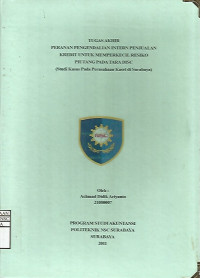 Laporan Tugas Akhir Peranan Pengendalian Intern Penjualan Kredit untuk Memperkecil Resiko Piutang pada Tara Disc