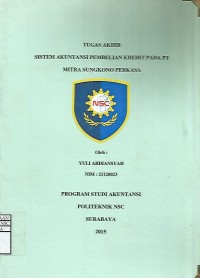 Laporan Tugas Akhir Sistem Akuntansi Pembelian Kredit Pada PT Mitra Sungkono Perkasa