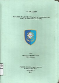 Laporan Tugas Akhir Pengakuan Akuntansi Atas Piutang Dagang Pada PT Attadipa Elektro