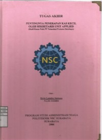 Laporan Tugas Akhir Pentingnya Penerapan Kas Kecil Oleh Sekretaris Unit Applied (Studi Kasus Pada PT Tatasolusi Pratama Surabaya)