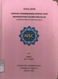 Laporan Tugas Akhir Peranan Pengembangan Produk Guna Meningkatkan Volume Penjualan (Studi Kasus Pada PT. Traktor Nusantara)