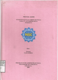 Laporan Tugas Akhir Studi Penggunaan Formulir Niaga Pada CV Alcomindo Raya Surabaya