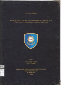 Laporan Tugas Akhir Prosedur Investigasi Biaya Demurrage, Storage, Dan Claim Pada PT Kamadjaja Logistic Surabaya