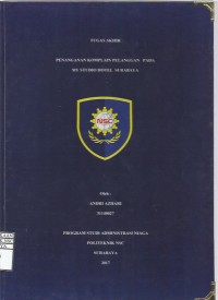 Laporan Tugas Akhir Penanganan Komplain Pelanggan Pada My Studio Hotel Surabaya
