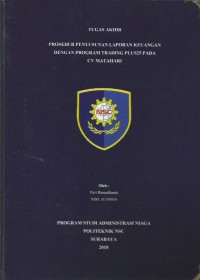 Laporan Tugas Akhir Prosedur Penyusunan Laporan Keuangan Dengan Program Trading Plus25 Pada CV Matahari