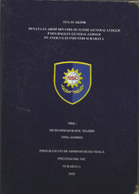 Laporan Tugas Akhir Penataan Arsip Dinamis Outcome General Ledger Pada Bagian General Ledger PT Aneka Gas Industri Surabaya