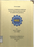 Laporan Tugas Akhir Pentingnya Interior Dan Dekorasi Kamar Terhadap Kepuasan Tamu Di Garden Hotel Surabaya