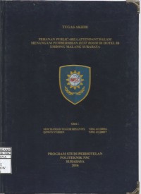 Laporan Tugas Akhir Peranan Public Area Attendant Dalam Menangani Pembersihan Rest Room Di Hotel 88 Embong Malang Surabaya