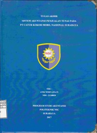 Laporan Tugas Akhir Sistem Akuntansi Penjualan Tunai Pada PT Catur Kokoh Mobil Nasional Surabaya