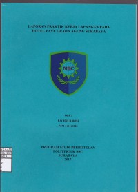 Laporan Praktik Kerja Lapangan Fave Hotel Graha Agung Surabaya