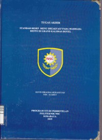 Laporan Tugas Akhir Standar Resep Menu Breakfast Pada Marhaba Resto Di Grand Kalimas Hotel