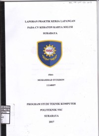 Laporan Praktik Kerja Lapangan ke-2 CV Keraton Karya Solusi Surabaya