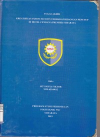 Laporan Tugas Akhir Kreatifitas Pastry Section Terhadap Hidangan Penutup Dihotel Cendana Premier Surabaya