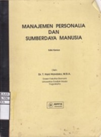 Manajemen Personalia dan Sumberdaya Manusia