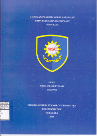 Image of LAPORAN PRAKTIK KERJA LAPANGAN PADA PERUSAHAAN JM PLAST SURABAYA
